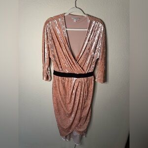 Eva Mendes New York & Company Pink Gold Cocktail Sheath Dress